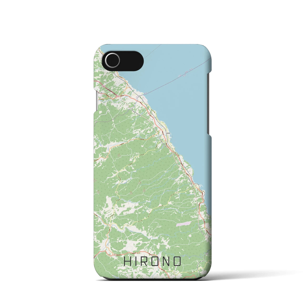 【洋野(岩手県)】地図柄iPhoneケース(バックカバータイプ)