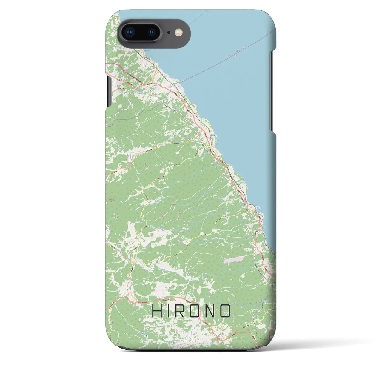 【洋野(岩手県)】地図柄iPhoneケース(バックカバータイプ)