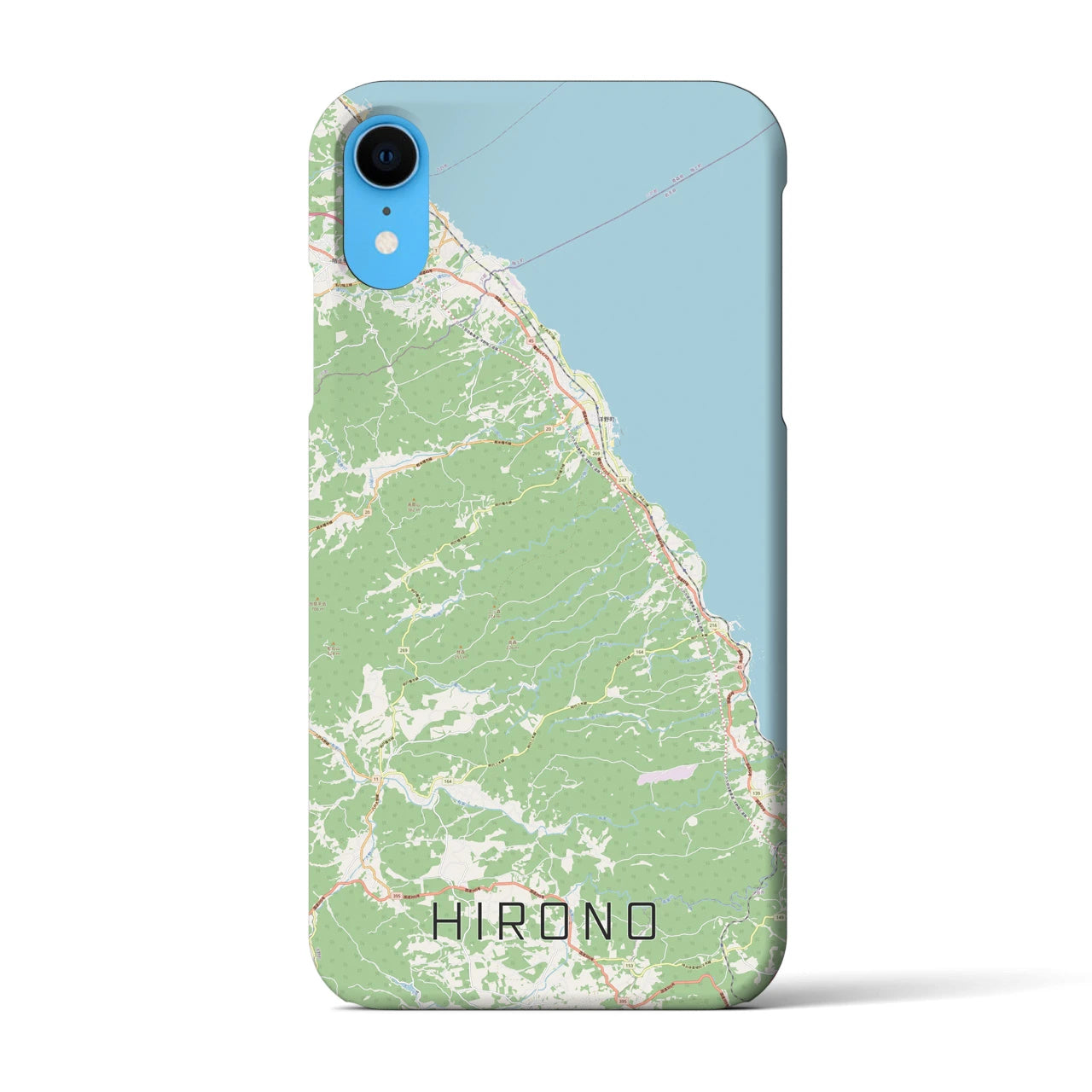 【洋野(岩手県)】地図柄iPhoneケース(バックカバータイプ)