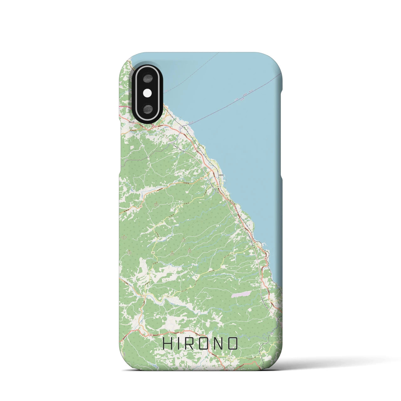 【洋野(岩手県)】地図柄iPhoneケース(バックカバータイプ)