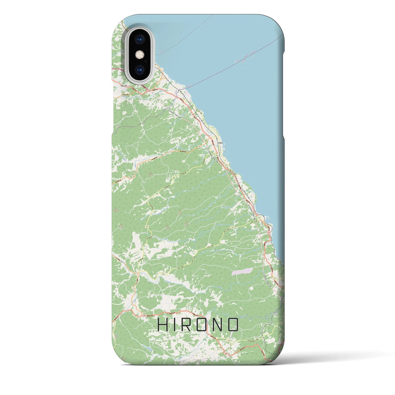 【洋野(岩手県)】地図柄iPhoneケース(バックカバータイプ)