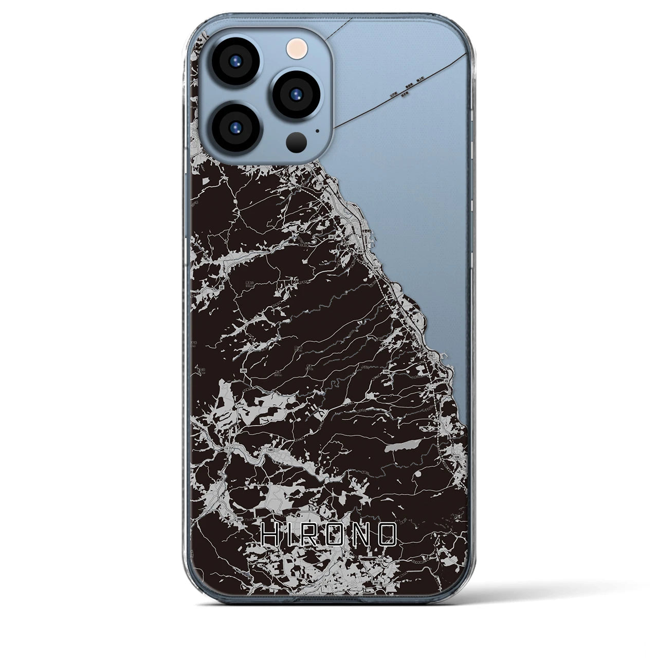 【洋野(岩手県)】地図柄iPhoneケース(クリアタイプ)