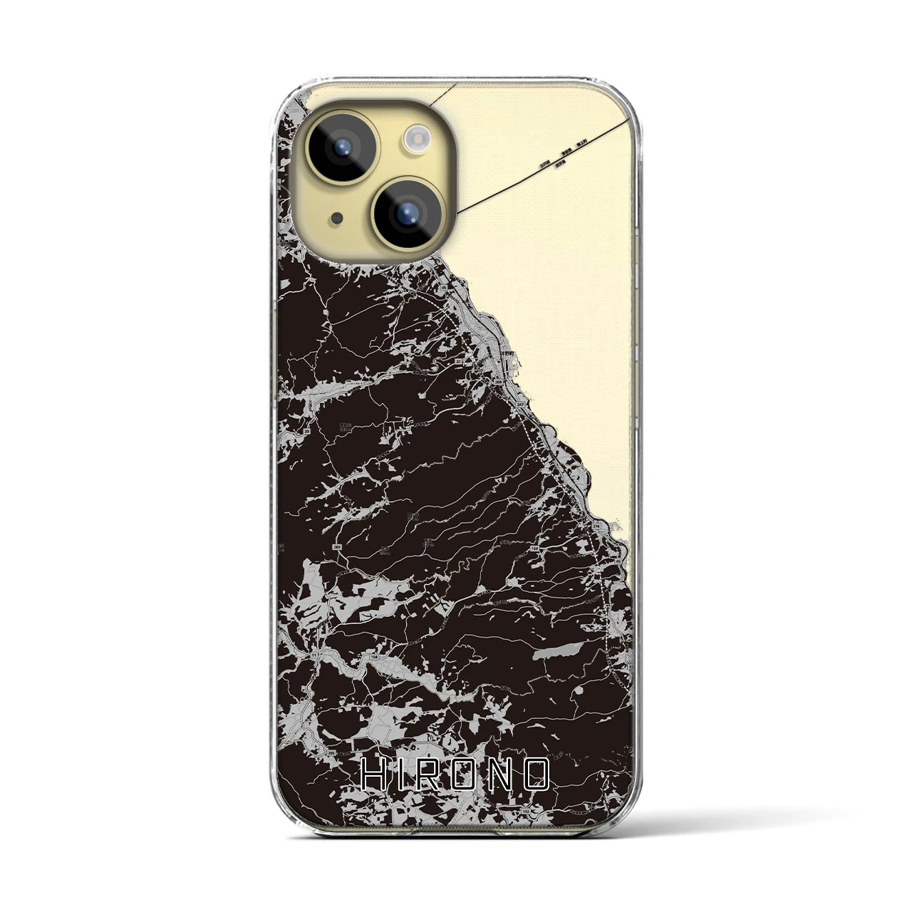 【洋野(岩手県)】地図柄iPhoneケース(クリアタイプ)