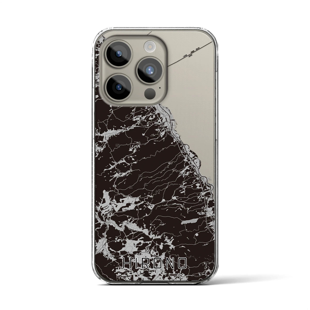 【洋野(岩手県)】地図柄iPhoneケース(クリアタイプ)