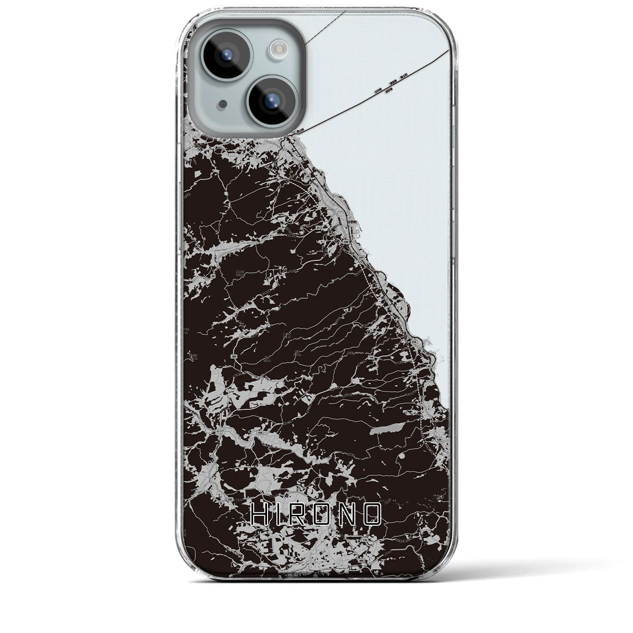 【洋野(岩手県)】地図柄iPhoneケース(クリアタイプ)