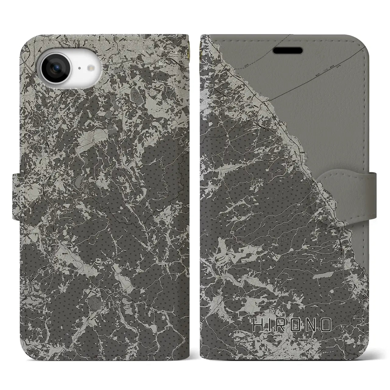 【洋野(岩手県)】地図柄iPhoneケース(手帳タイプ)