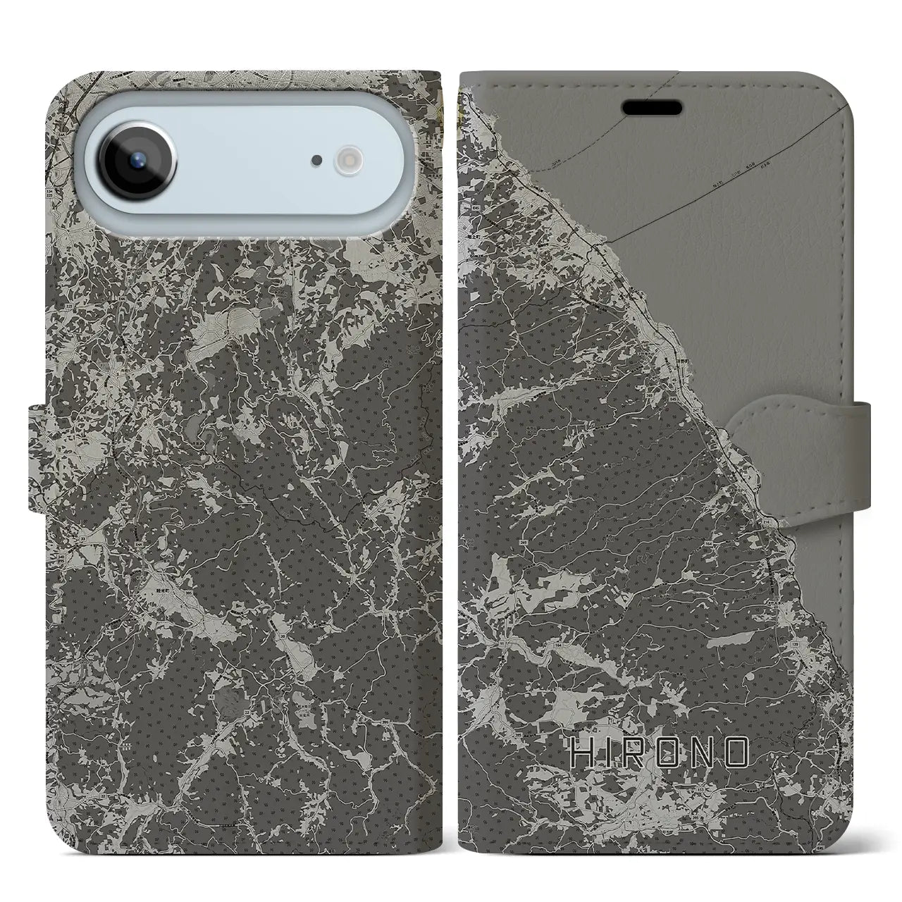 【洋野(岩手県)】地図柄iPhoneケース(手帳タイプ)