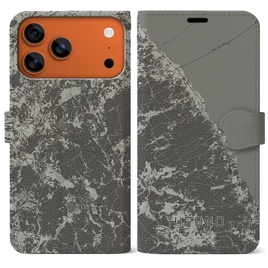 【洋野(岩手県)】地図柄iPhoneケース(手帳タイプ)