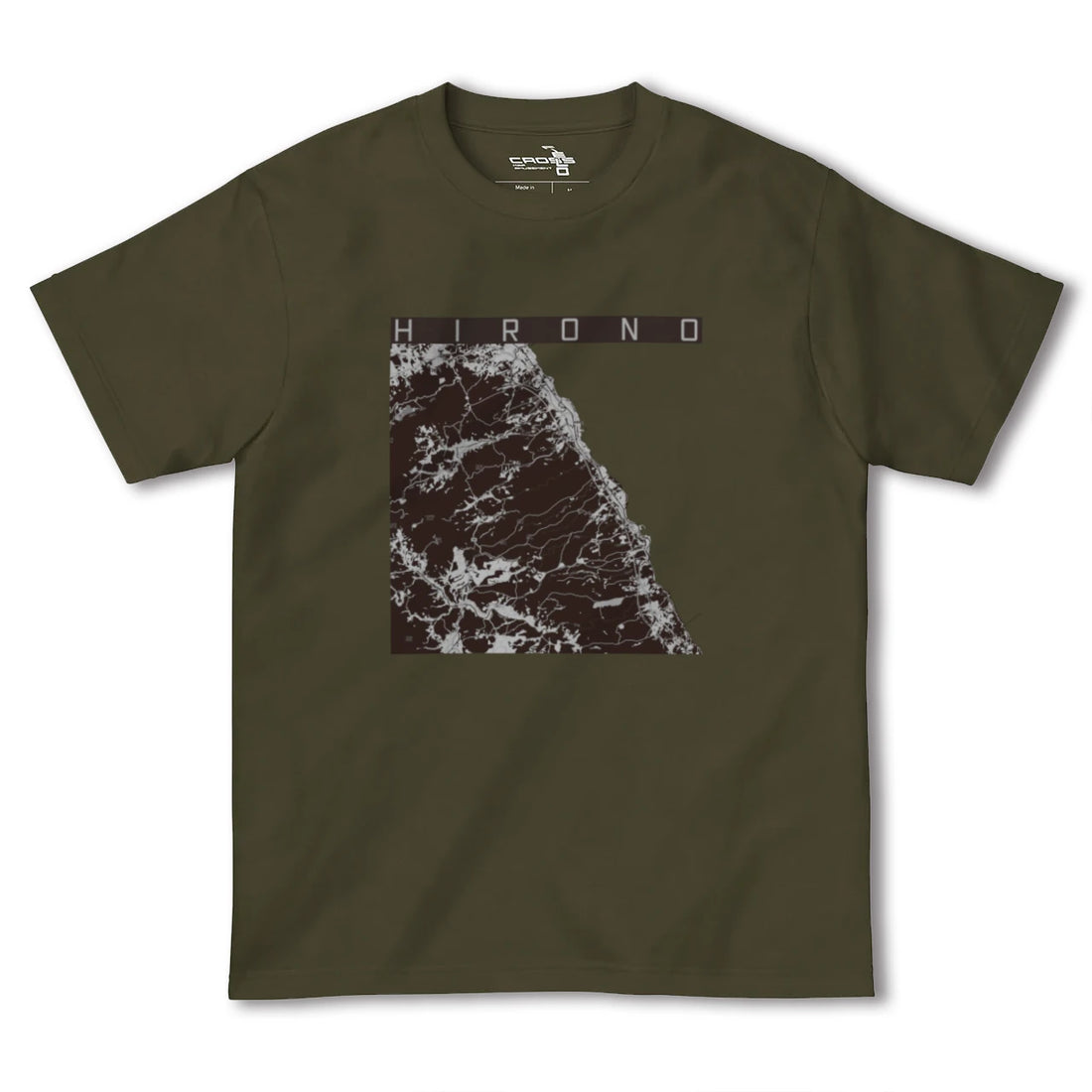 【洋野(岩手県)】地図柄ヘビーウェイトTシャツ