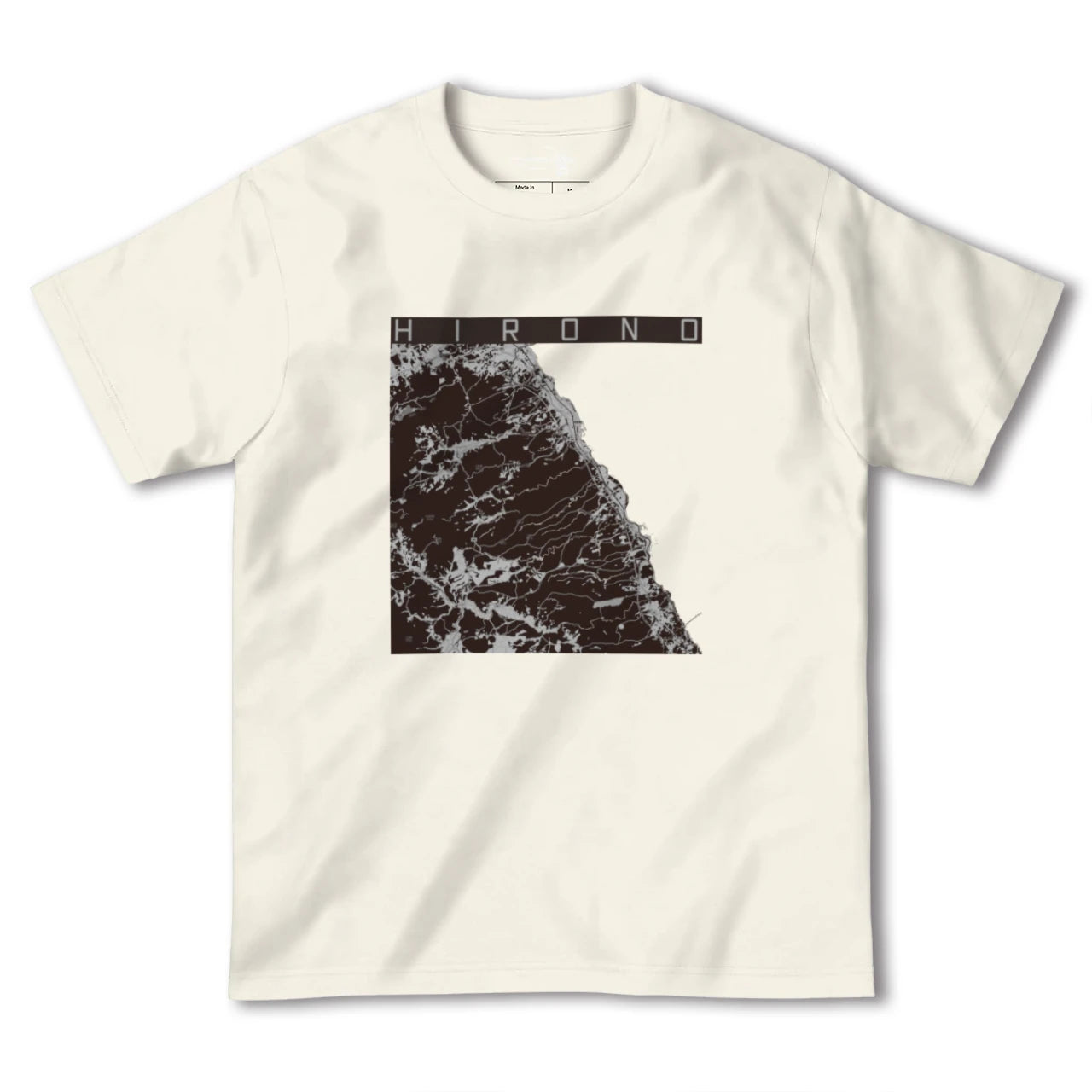 【洋野(岩手県)】地図柄ヘビーウェイトTシャツ