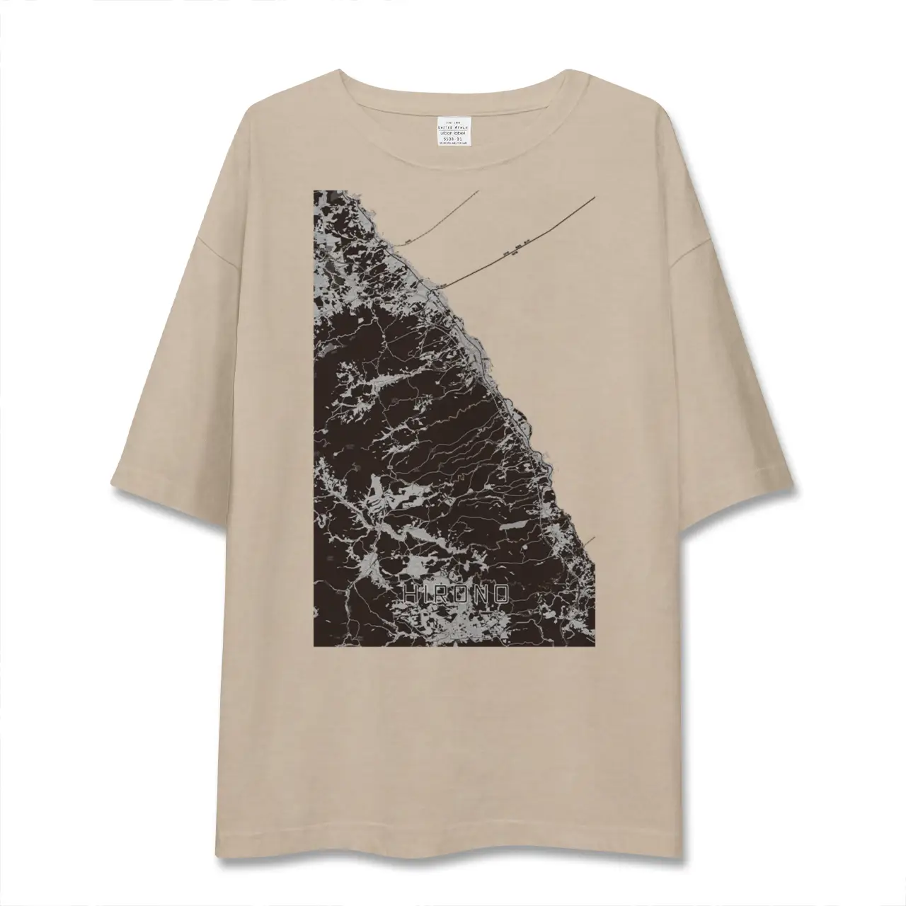【洋野(岩手県)】地図柄ビッグシルエットTシャツ