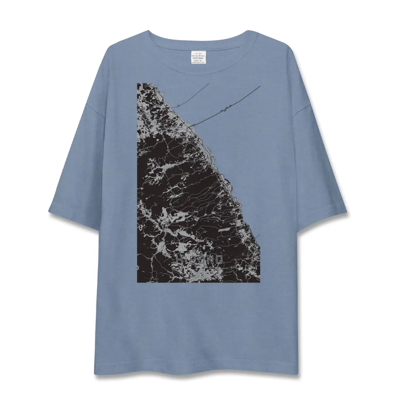 【洋野(岩手県)】地図柄ビッグシルエットTシャツ