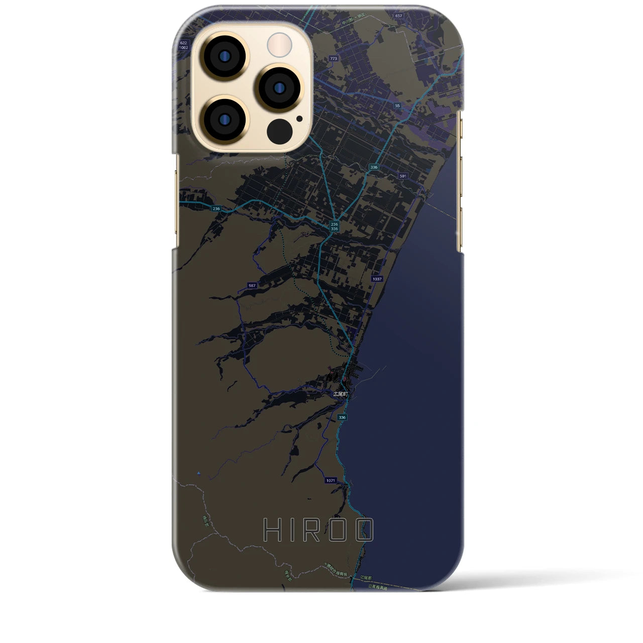 【広尾(北海道)】地図柄iPhoneケース(バックカバータイプ)