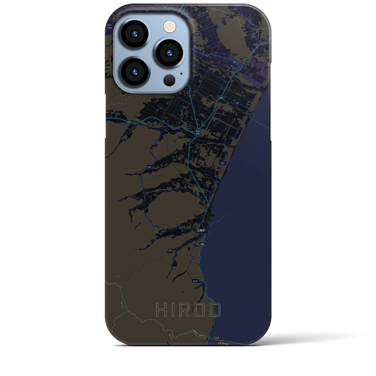 【広尾(北海道)】地図柄iPhoneケース(バックカバータイプ)