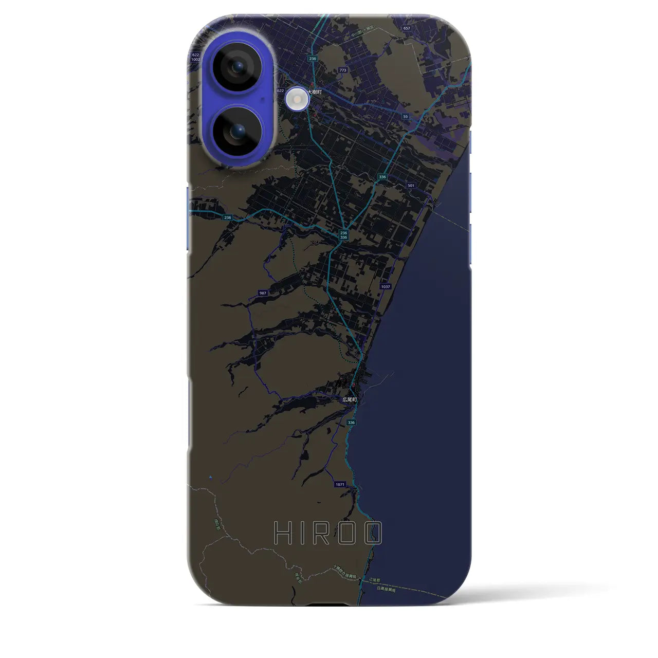 【広尾(北海道)】地図柄iPhoneケース(バックカバータイプ)