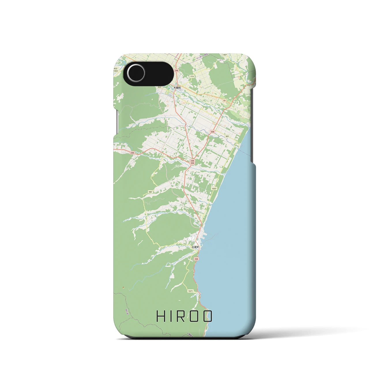 【広尾(北海道)】地図柄iPhoneケース(バックカバータイプ)