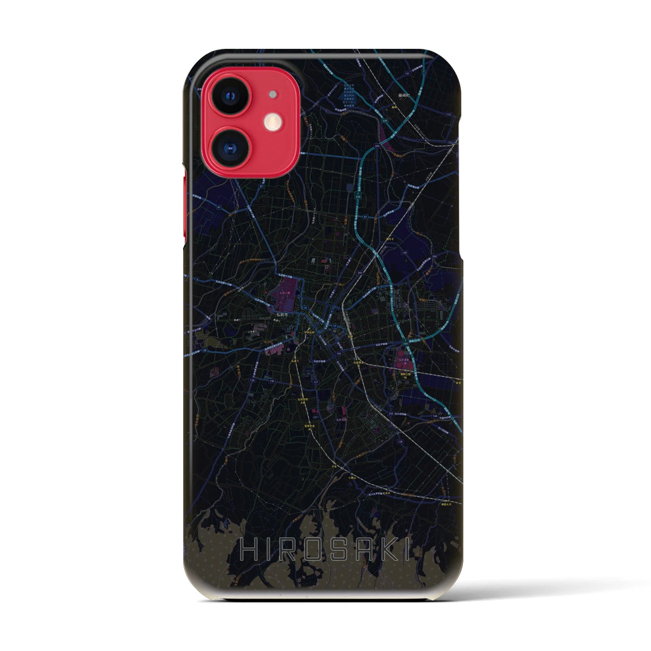 【弘前(青森県)】地図柄iPhoneケース(バックカバータイプ)