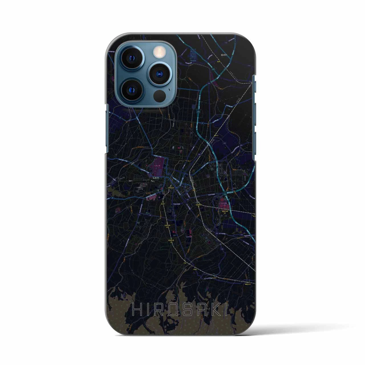 【弘前(青森県)】地図柄iPhoneケース(バックカバータイプ)
