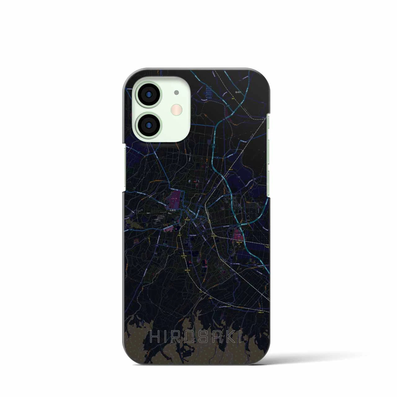 【弘前(青森県)】地図柄iPhoneケース(バックカバータイプ)