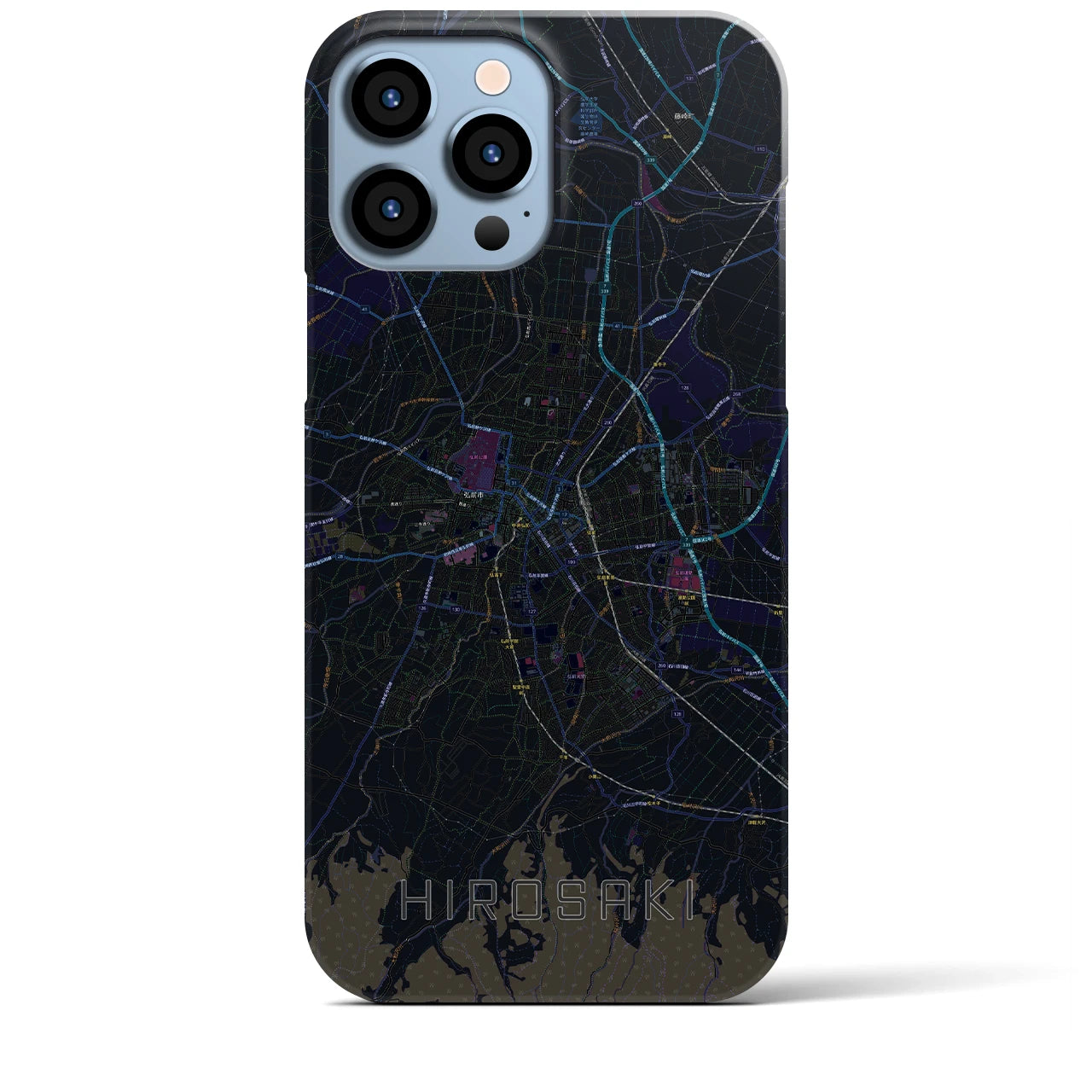 【弘前(青森県)】地図柄iPhoneケース(バックカバータイプ)