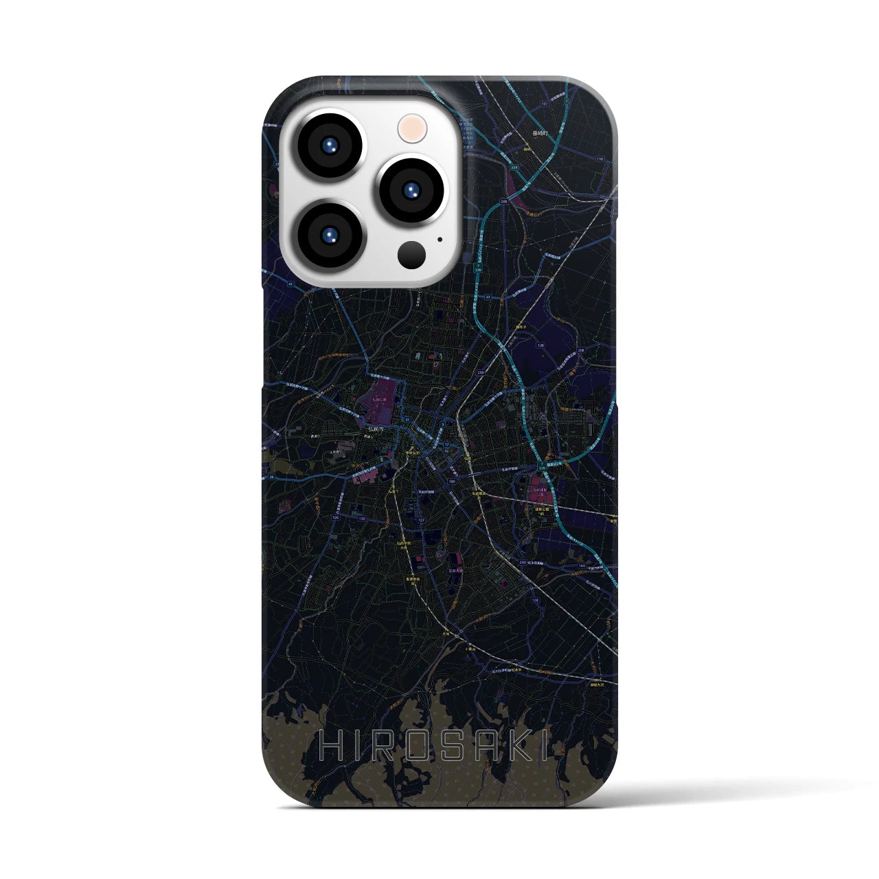 【弘前(青森県)】地図柄iPhoneケース(バックカバータイプ)
