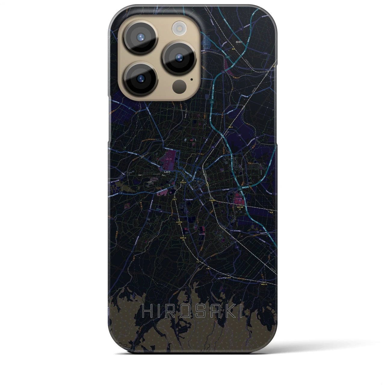 【弘前(青森県)】地図柄iPhoneケース(バックカバータイプ)