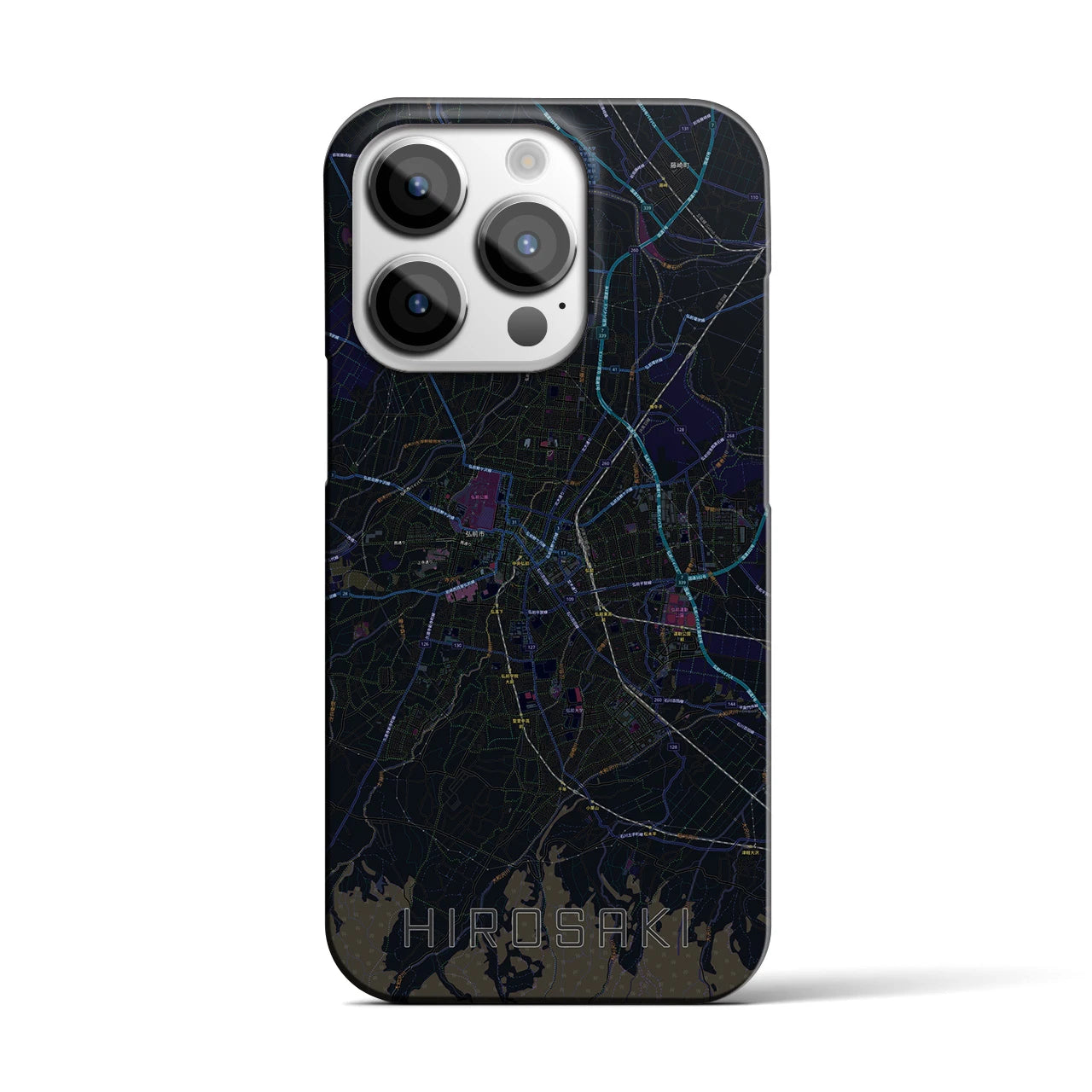 【弘前(青森県)】地図柄iPhoneケース(バックカバータイプ)