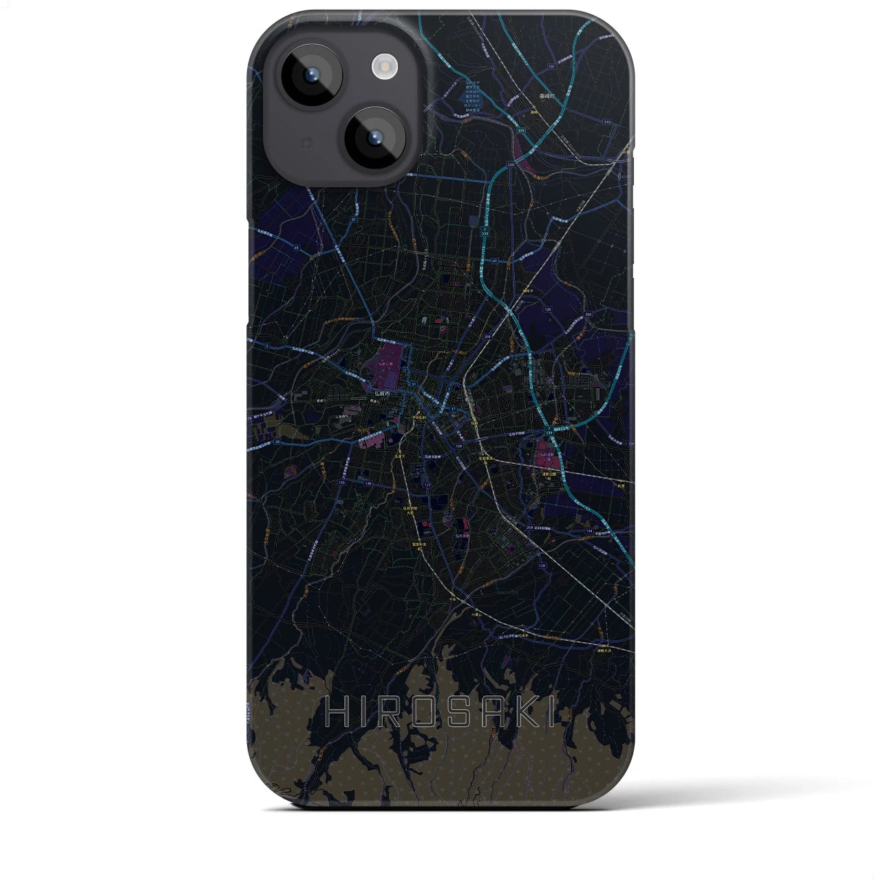 【弘前(青森県)】地図柄iPhoneケース(バックカバータイプ)