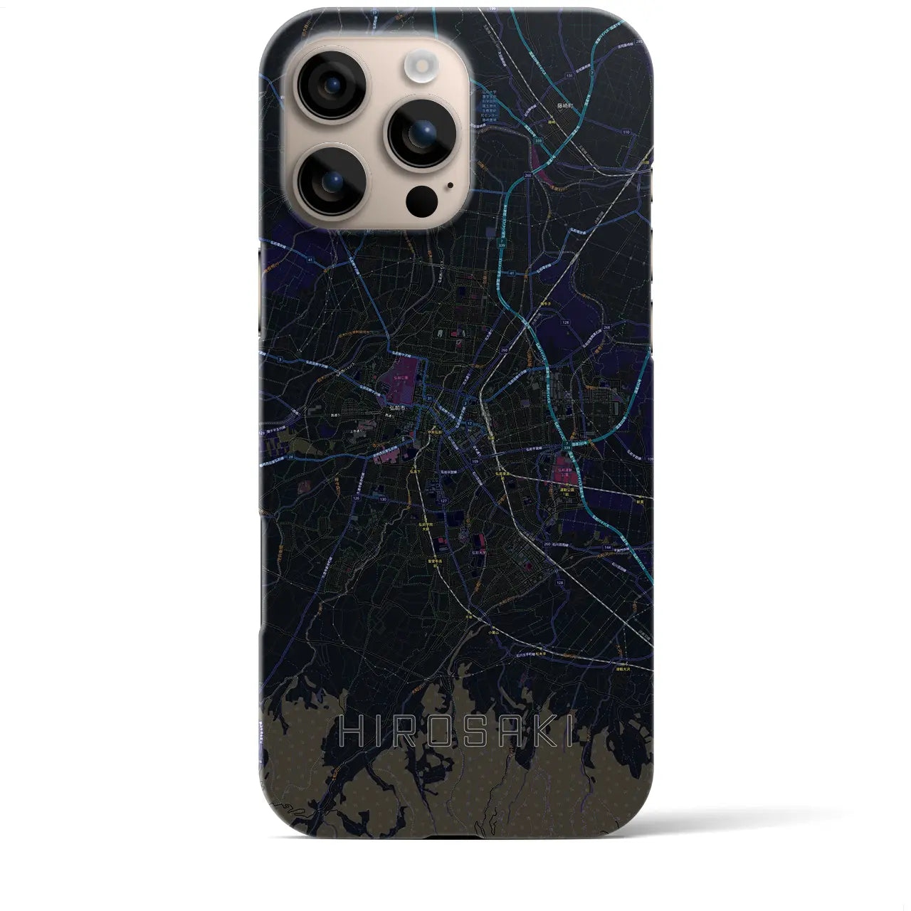 【弘前(青森県)】地図柄iPhoneケース(バックカバータイプ)