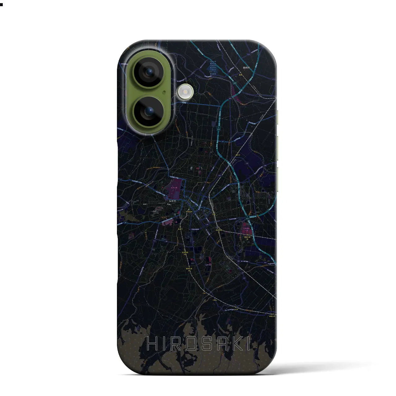 【弘前(青森県)】地図柄iPhoneケース(バックカバータイプ)