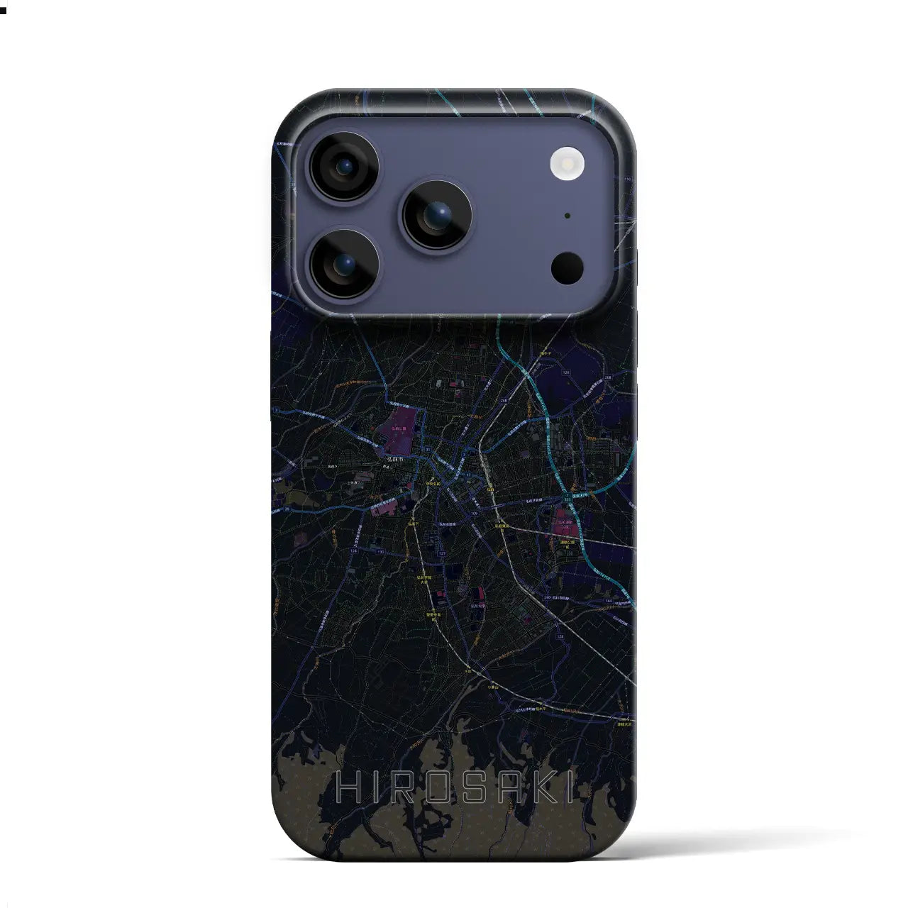 【弘前(青森県)】地図柄iPhoneケース(バックカバータイプ)