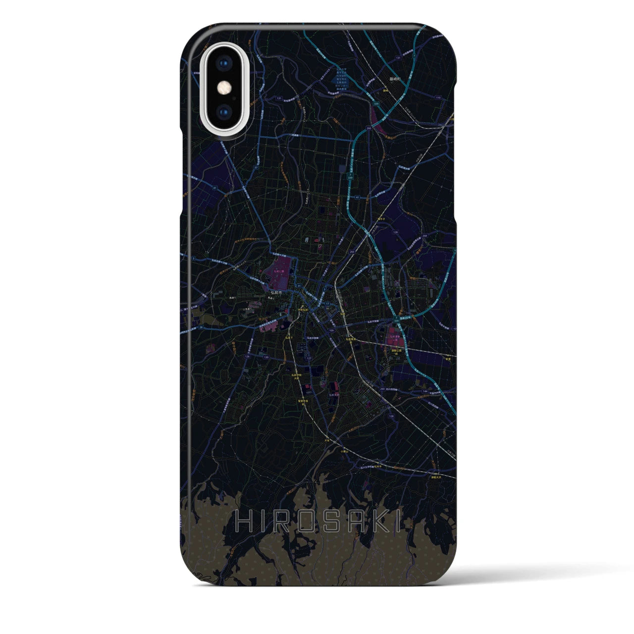 【弘前(青森県)】地図柄iPhoneケース(バックカバータイプ)