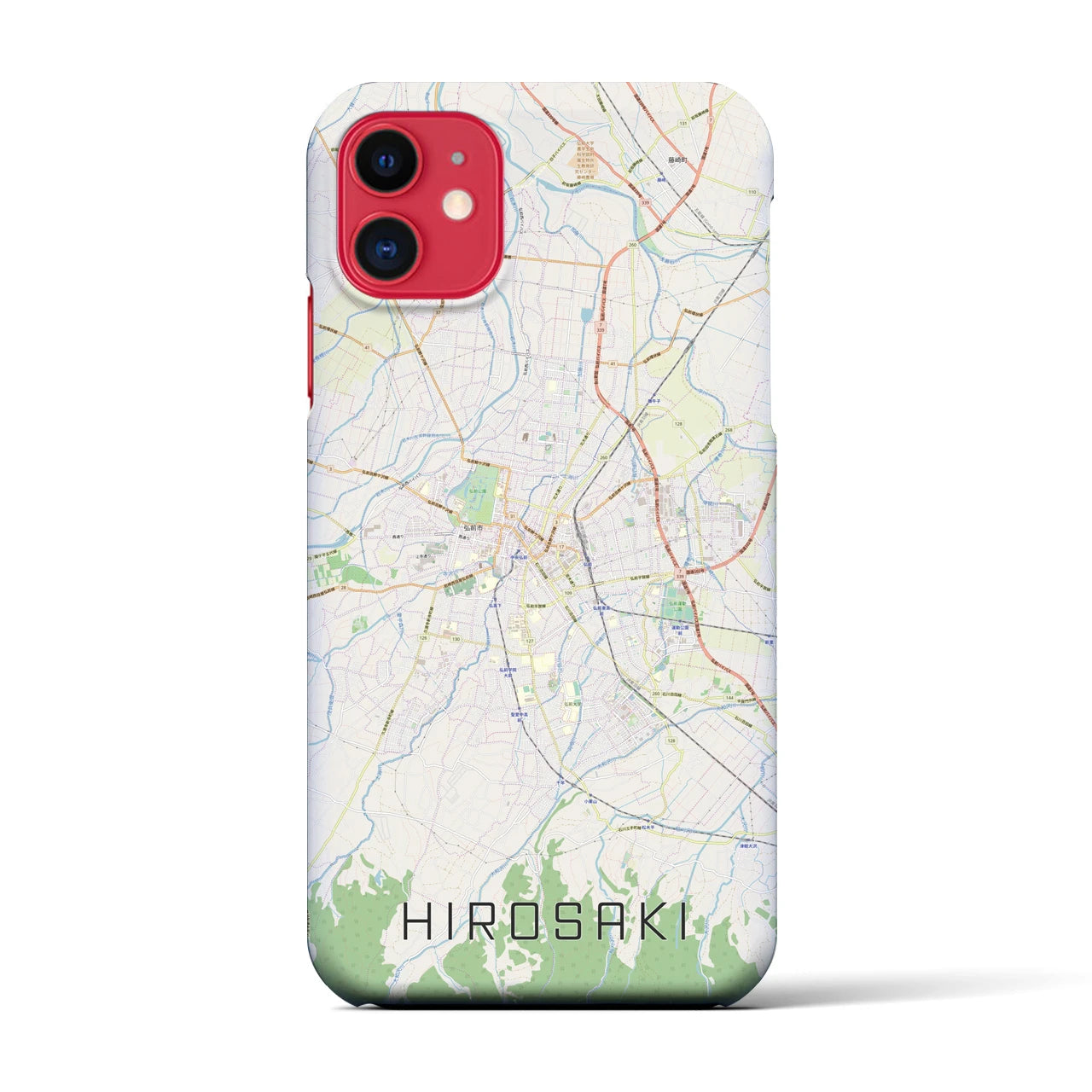 【弘前(青森県)】地図柄iPhoneケース(バックカバータイプ)