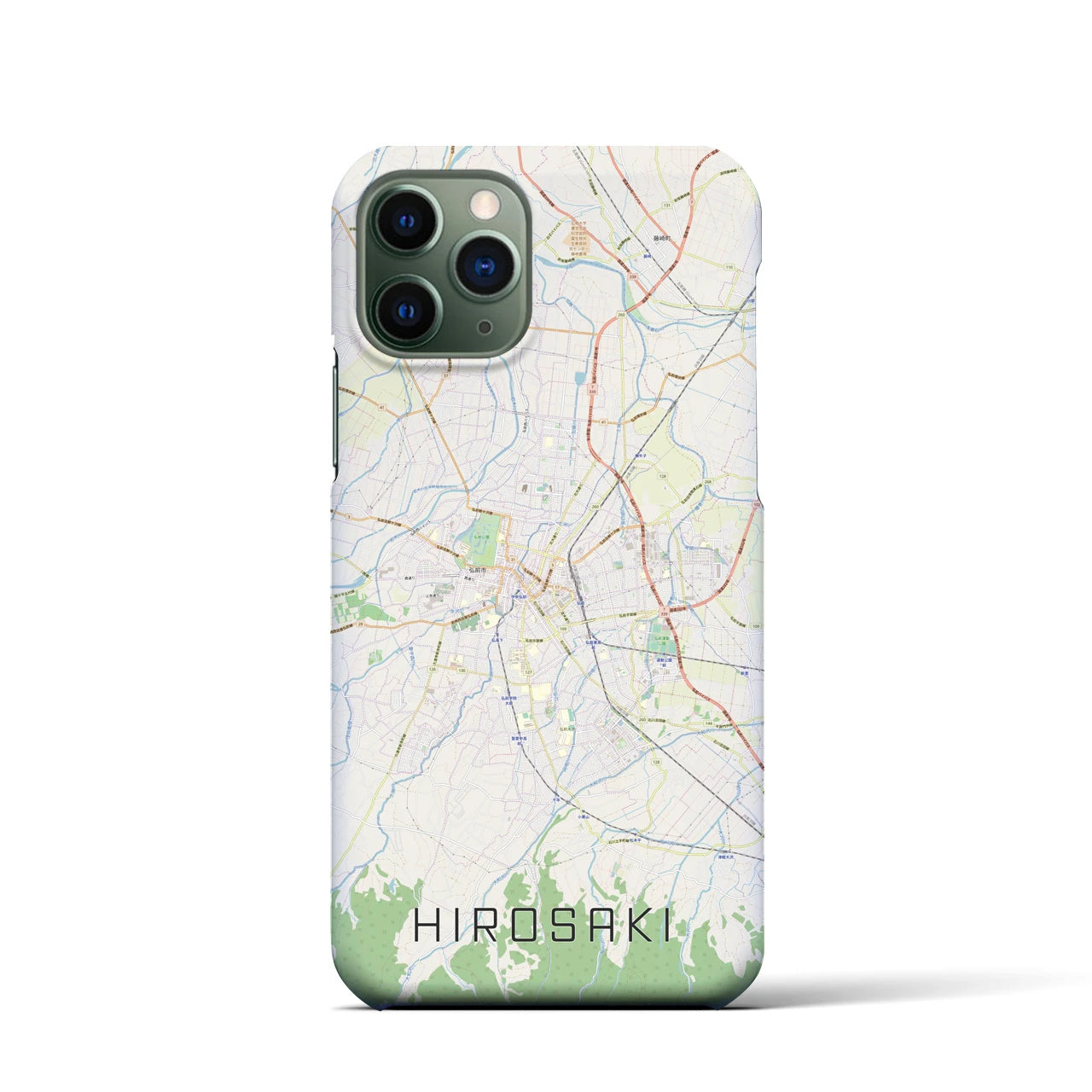 【弘前(青森県)】地図柄iPhoneケース(バックカバータイプ)