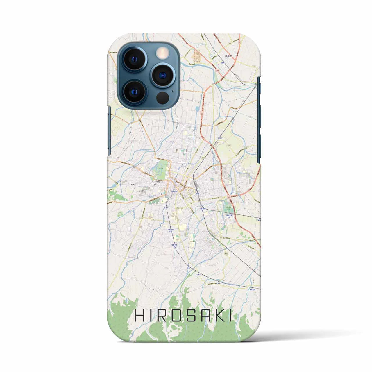 【弘前(青森県)】地図柄iPhoneケース(バックカバータイプ)