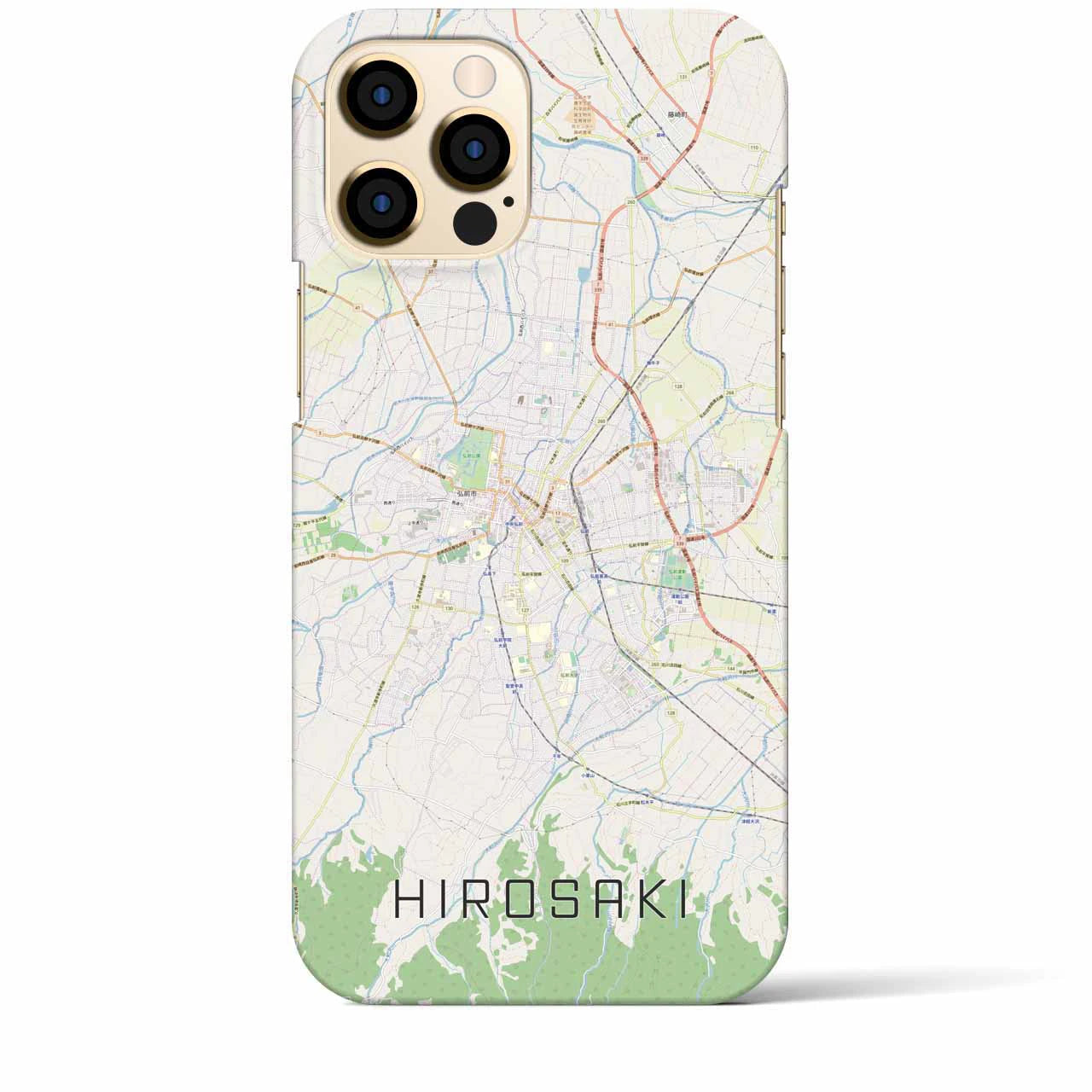 【弘前(青森県)】地図柄iPhoneケース(バックカバータイプ)