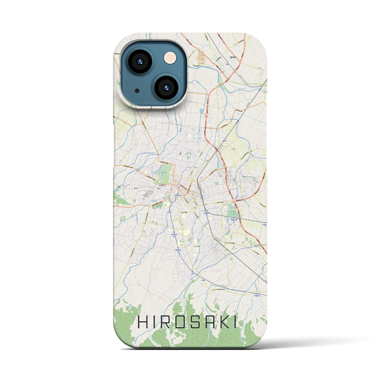 【弘前(青森県)】地図柄iPhoneケース(バックカバータイプ)