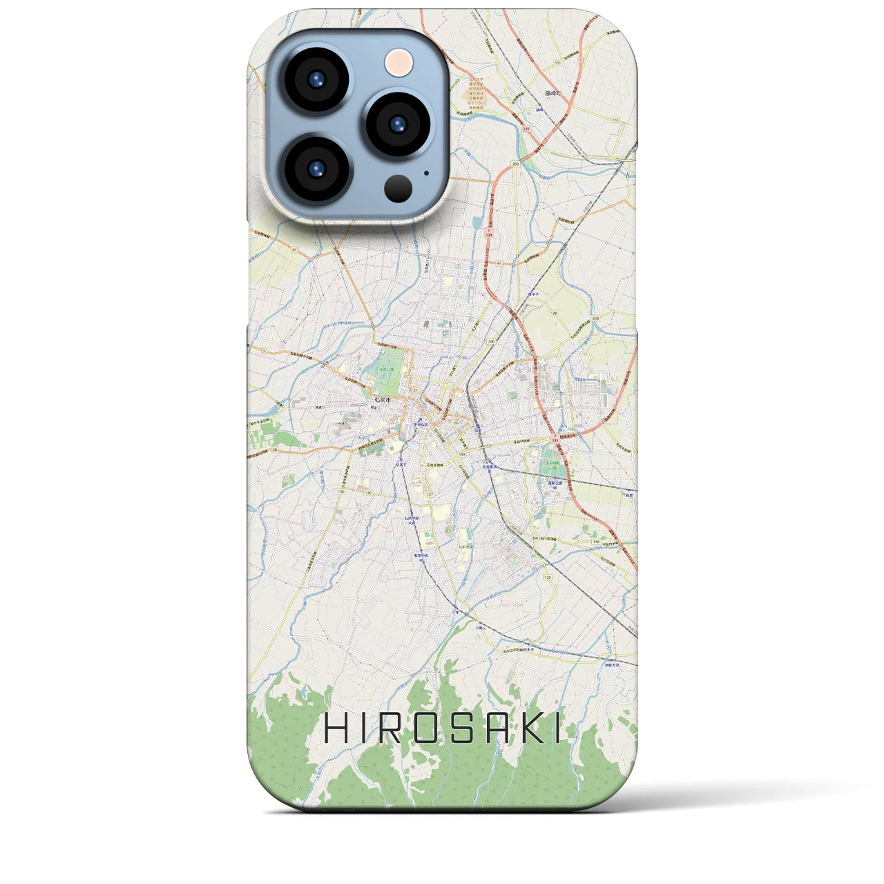 【弘前(青森県)】地図柄iPhoneケース(バックカバータイプ)