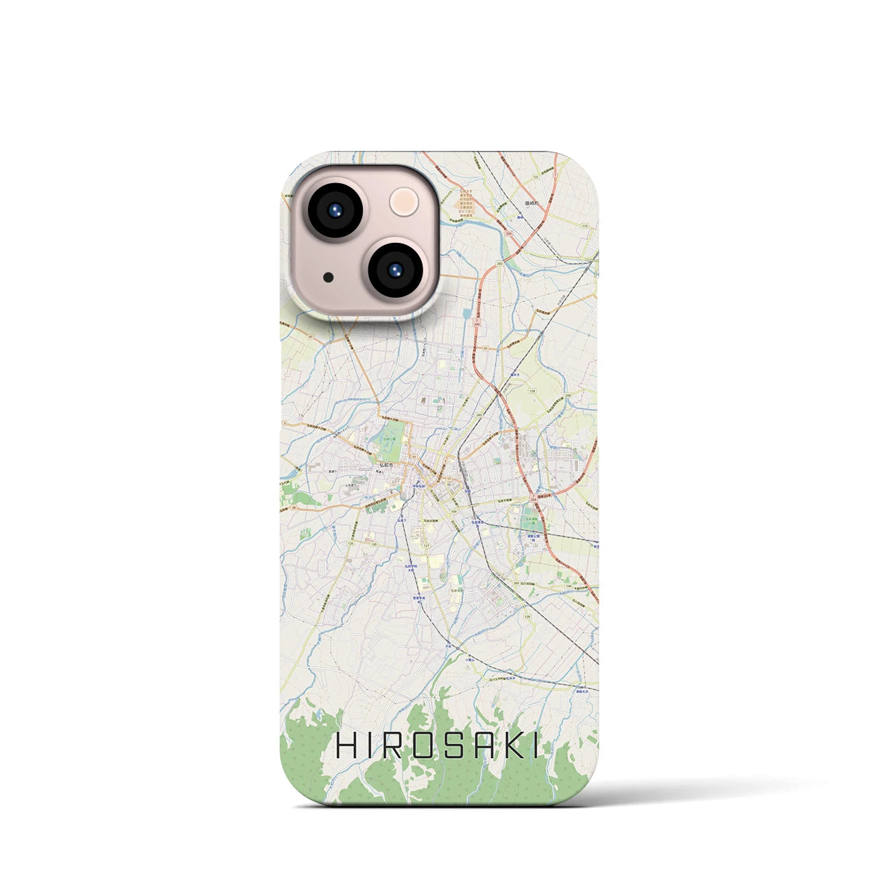 【弘前(青森県)】地図柄iPhoneケース(バックカバータイプ)