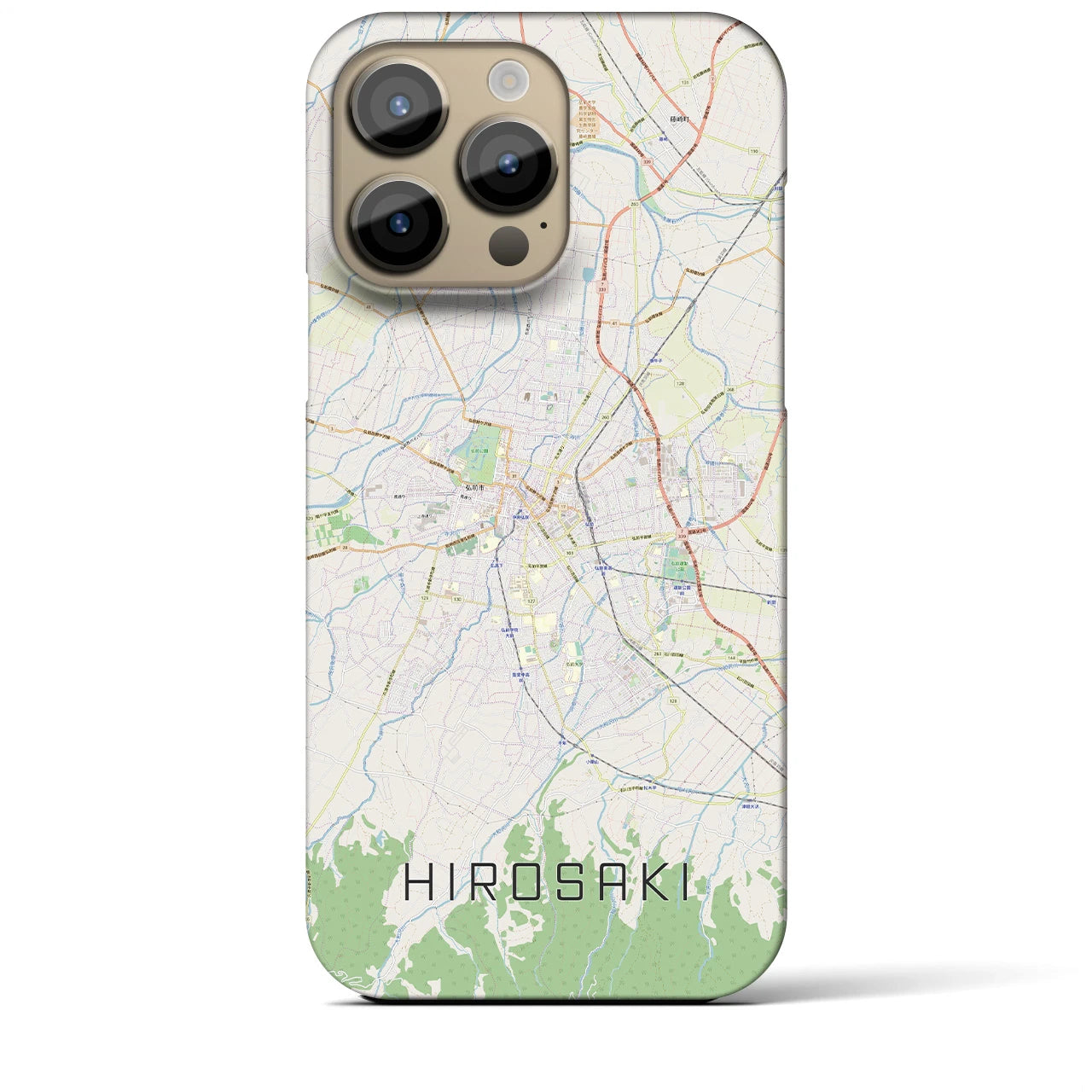 【弘前(青森県)】地図柄iPhoneケース(バックカバータイプ)