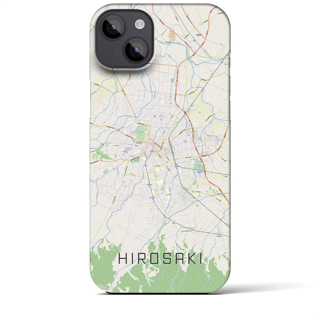 【弘前(青森県)】地図柄iPhoneケース(バックカバータイプ)