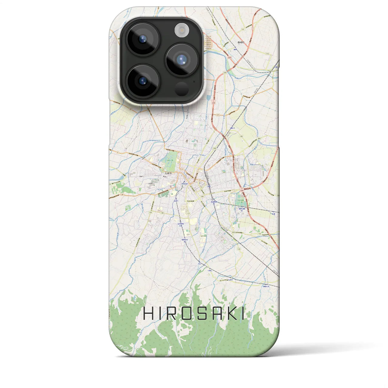 【弘前(青森県)】地図柄iPhoneケース(バックカバータイプ)