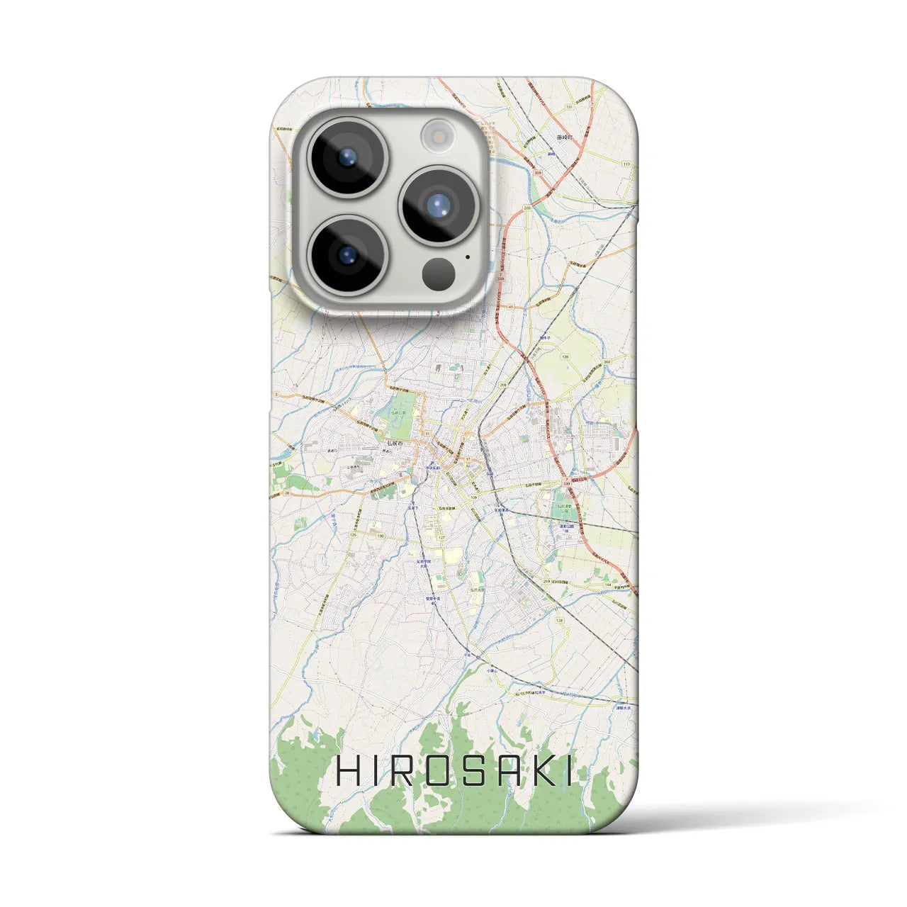 【弘前(青森県)】地図柄iPhoneケース(バックカバータイプ)