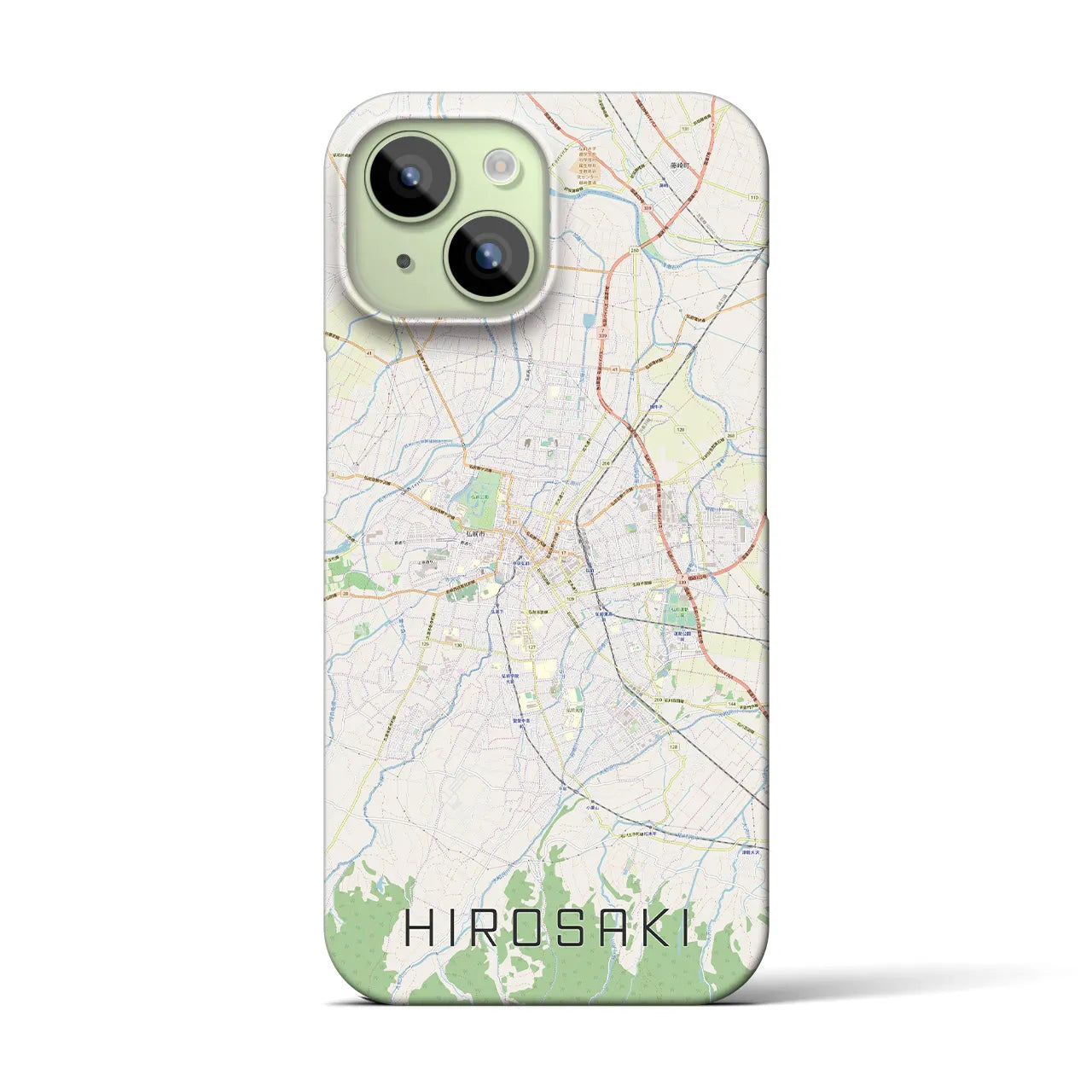 【弘前(青森県)】地図柄iPhoneケース(バックカバータイプ)