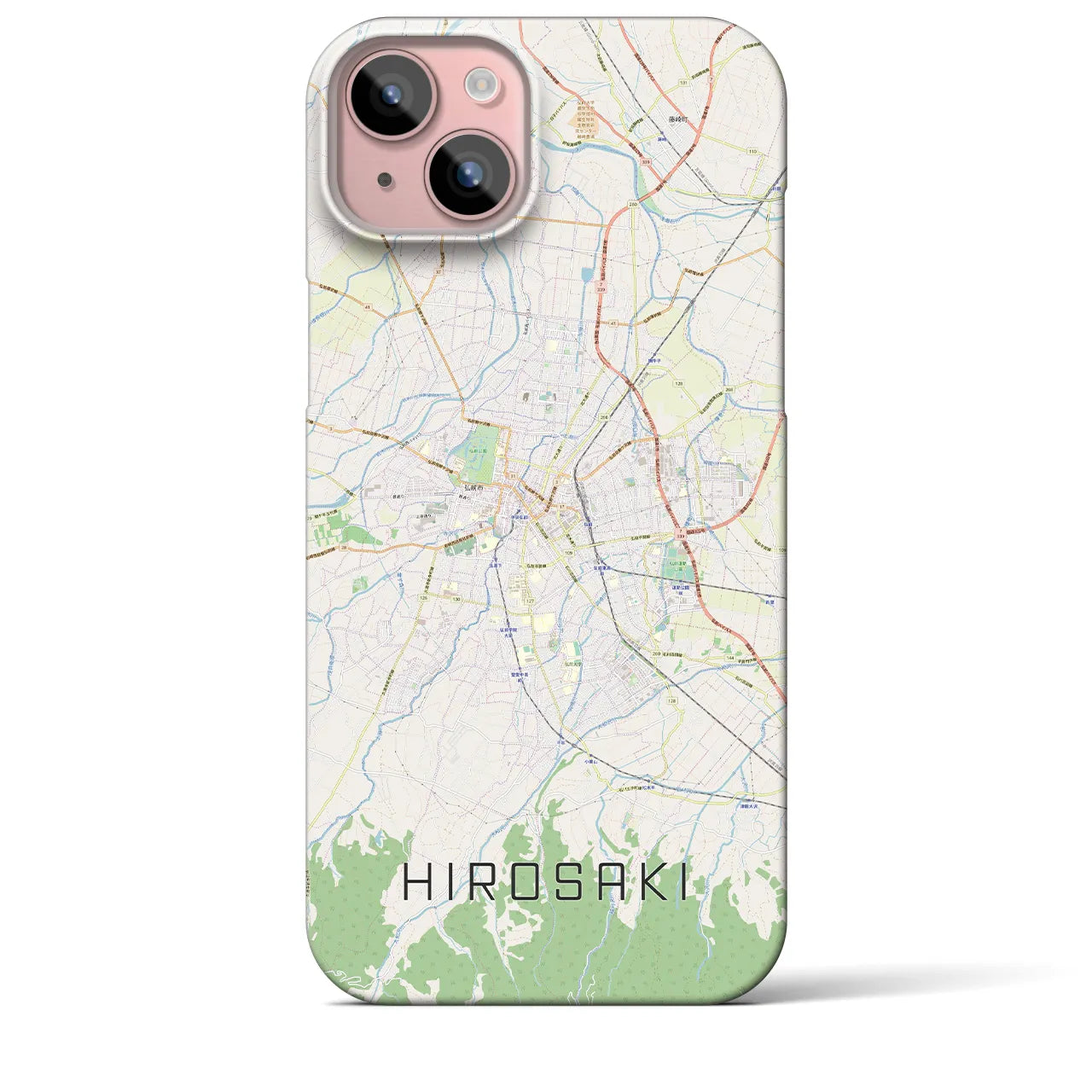 【弘前(青森県)】地図柄iPhoneケース(バックカバータイプ)