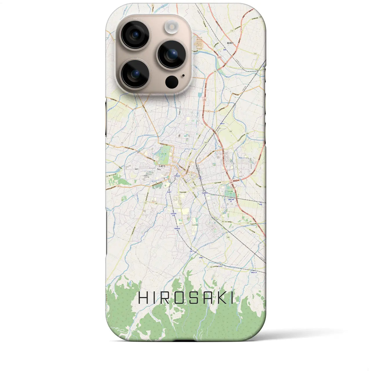 【弘前(青森県)】地図柄iPhoneケース(バックカバータイプ)