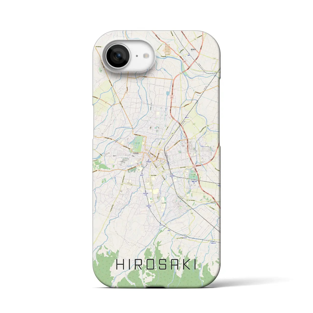 【弘前(青森県)】地図柄iPhoneケース(バックカバータイプ)