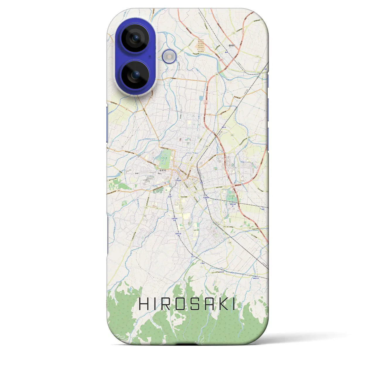 【弘前(青森県)】地図柄iPhoneケース(バックカバータイプ)