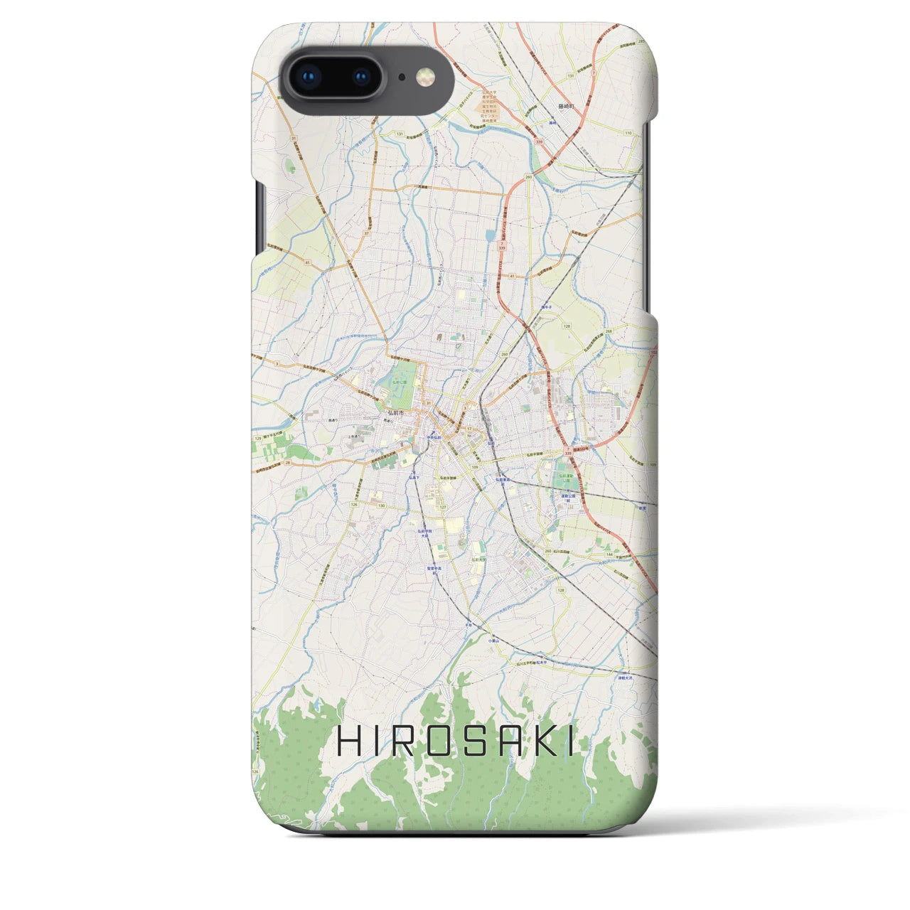 【弘前(青森県)】地図柄iPhoneケース(バックカバータイプ)