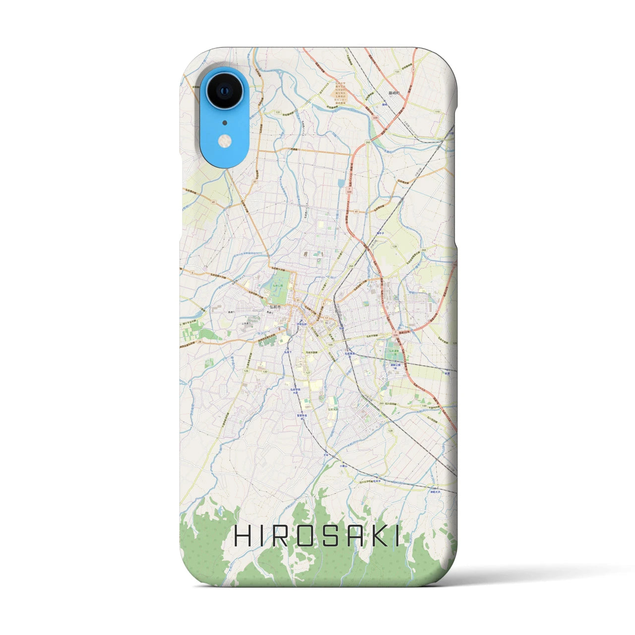 【弘前(青森県)】地図柄iPhoneケース(バックカバータイプ)